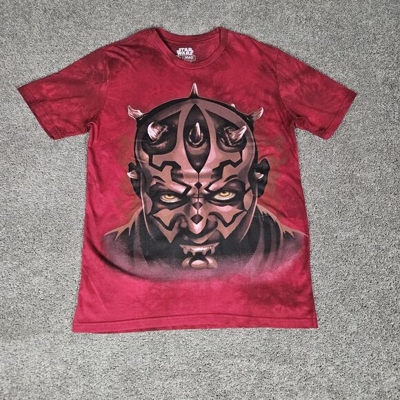 Mad Engine Star Wars Shirt Adult Large Red T-Shirt Darth Maul Tie Dye Sith Lord - Picture 1 of 7